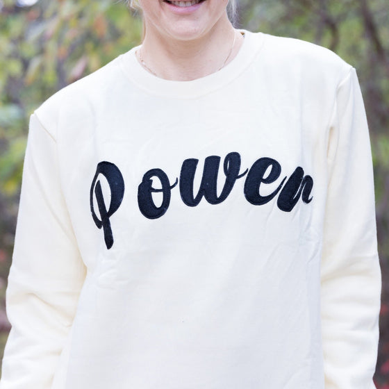 Cursive Power Monkey Crewneck Sweatshirt