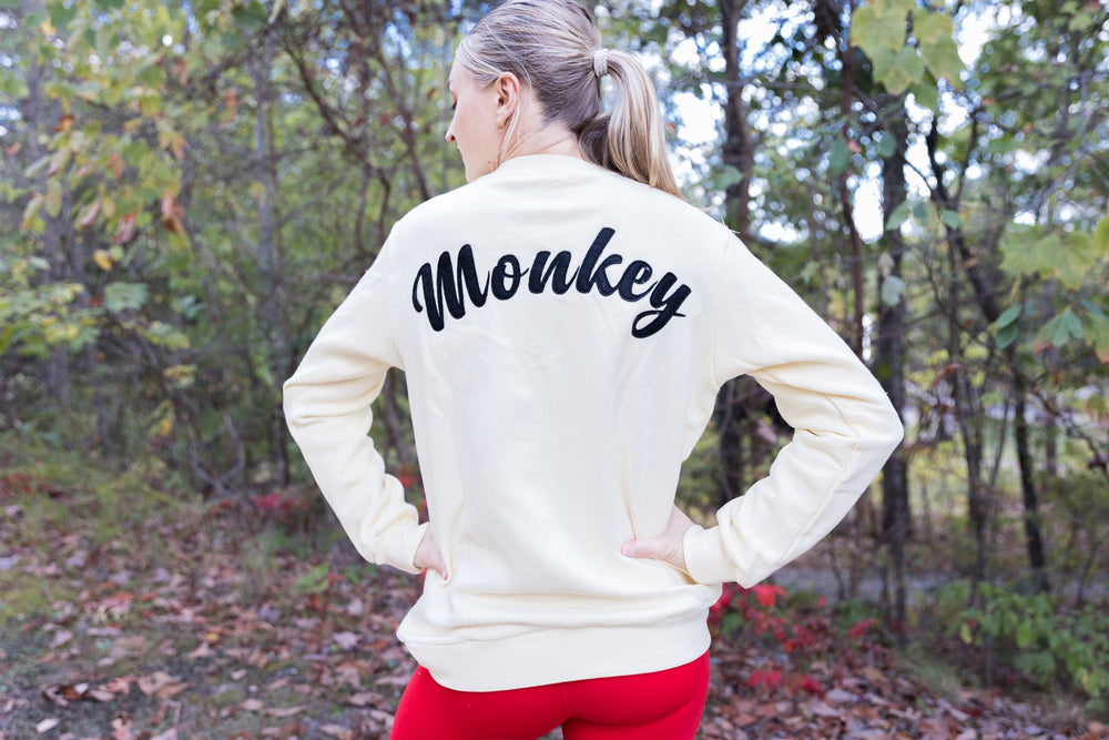 Cursive Power Monkey Crewneck Sweatshirt